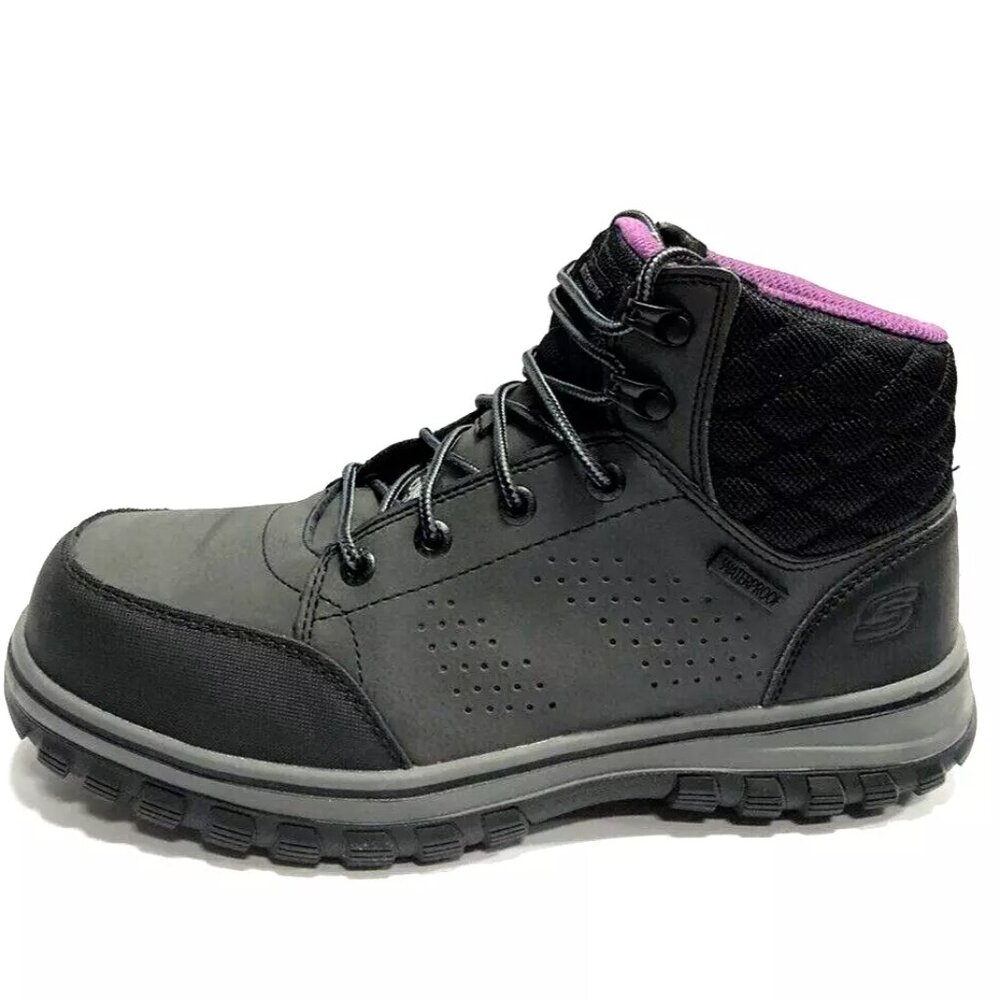 Skechers Mccoll Womens Work Boots Black/Gray Size 8.5 M
